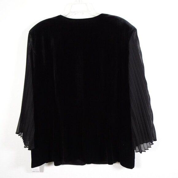 Alex Evenings Twinset Women’s Plus Size 3X Black Sheer Sleeve Cocktail Evening - Picture 8 of 12